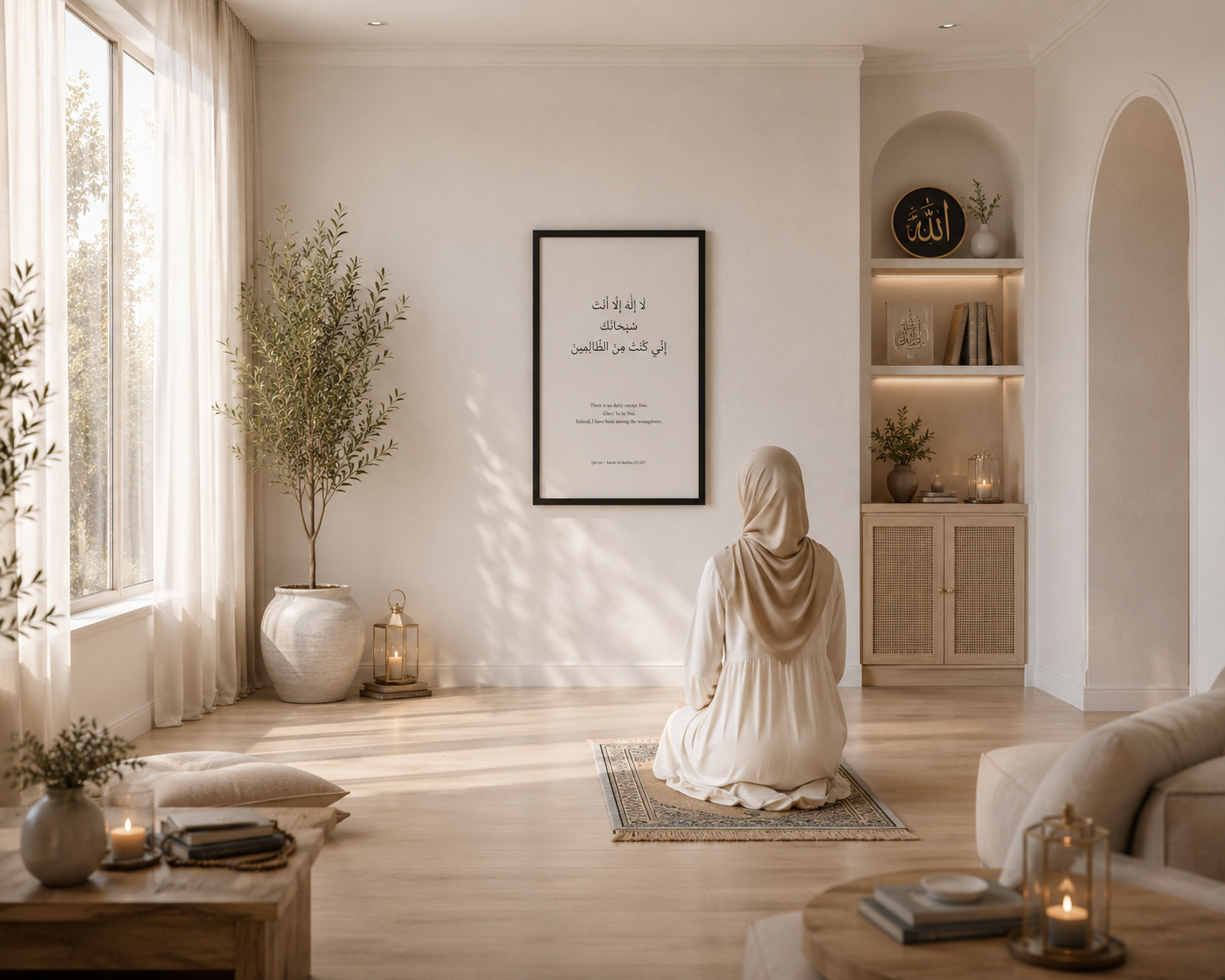 The Dua of Relief - Framed Qur’anic Wall Art - Size A2 (42cm x 59.4cm)