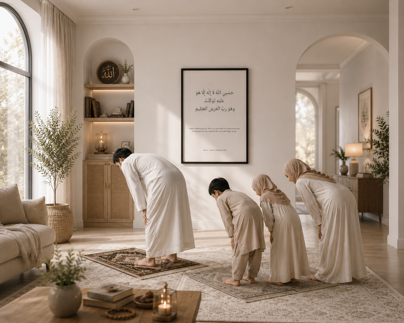 Hasbiyallahu – Framed Qur’anic Wall Art - Size A2 (42cm x 59.4cm)
