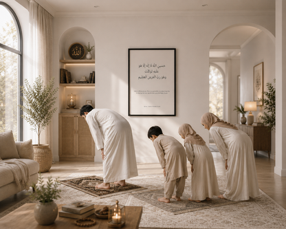 Hasbiyallahu – Framed Qur’anic Wall Art - Size A2 (42cm x 59.4cm)